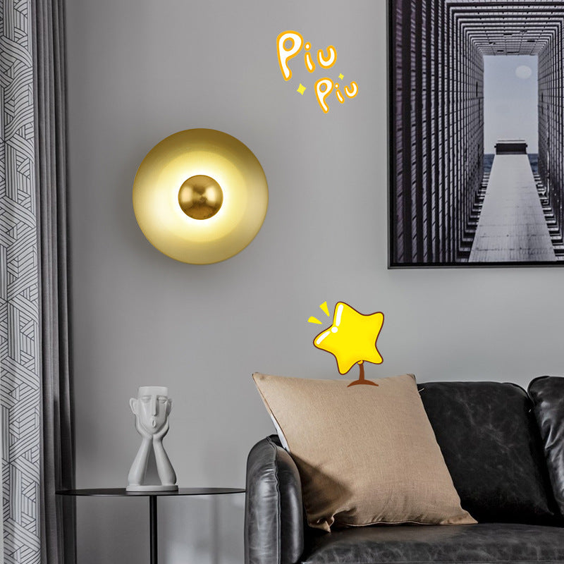 Bedside Background Wall Round Led Wall Lamp